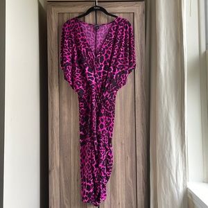 NWOT Women’s Pink Leopard Print Dress